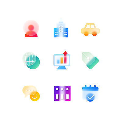 아이콘 지구 말풍선 자동차 그래프 사람모양 대화 미소 빌딩 사람없음 건물 컴퓨터 컬러풀 모니터 달력 계획 문서 상승 펜촉 이모티콘 글래스모피즘 2D아이콘 AI파일 모양 건축물 디자인 육상교통 컬러 컨셉 표정 말하기 전자제품 펜 파일형식 벡터