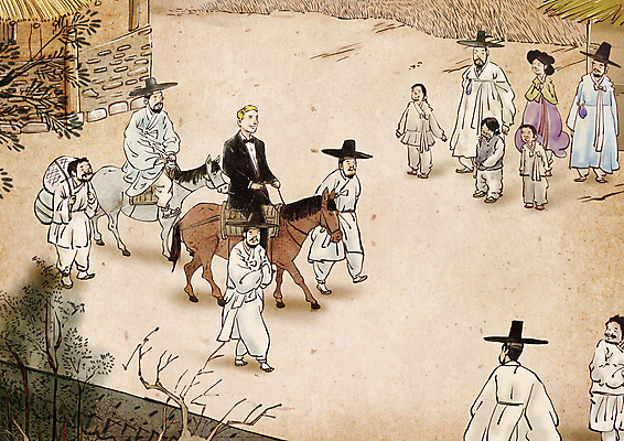 전신 PSD 서양인 나무 여자 남자 기독교 어린이 이동 일러스트 붓터치 소년 여러명 상반신 성인 걷기 천주교 말_동물 승마 승차 한복 조선시대 동양화 구경 과거 양반 선교사 선교 선교활동 선비 국내일러스트 갓모자 외국인 식물 모자_잡화 한국전통 종교 스포츠 다수 컨셉 포유류 모션 전통소품 미술 사람 기독교인 역사 전통의상 신분 파일형식