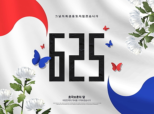 PSD 편집이미지 나비 국화 사람없음 태극기 태극 6.25전쟁 호국보훈의달 이미지편집 문양 꽃 곤충 국기 6월 전쟁 파일형식