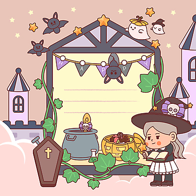 전신 여자 기념일 일러스트 데이이벤트 지팡이 프레임 사탕 한명 서기 들기 성인 책 초콜릿 할로윈 비행 메모지 성 유령 가마솥 덩굴 마녀 박쥐 가랜드 잭오랜턴 관_장례 성인여자한명만 카피스페이스 국내일러스트 AI파일 식물 1 건축물 포유류 모션 디저트 사람 이벤트 사무용품 공백 솥 파티용품 장례용품 여자한명만 성인여자만 파일형식 벡터