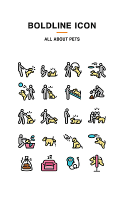 전신 아이콘 여러마리 사람모양 서기 들기 앉기 사람없음 달리기 점프 목욕 산책 기다림 꾸지람 공놀이 오르기 개집 목줄 원반 강아지침대 개뼈다귀 배변 배변봉투 복종 쓰다듬기 애견훈련 2D아이콘 AI파일 모양 스포츠용품 다수 공 모션 놀이 휴식 봉투 청결 침대 체벌 연습 애견용품 애견간식 파일형식 벡터 반려용품