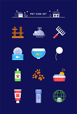 아이콘 모래 공 사람없음 장난감 쥐 어항 삽 샴푸 개발바닥 바리깡 캣타워 애견샴푸 애묘용품 고양이낚시대 캔사료 2D아이콘 반려용품 AI파일 위생용품 설치류 먹이 오브젝트 발바닥 애견용품 파일형식 벡터