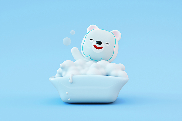 PSD 편집 편집이미지 캐릭터 하늘색 욕조 사람없음 3D소스 3D 손들기 목욕 개 강아지 디지털합성 팩 거품목욕 마스크팩 애견미용 편집3D 포유류 모션 파란색 반려동물 뷰티 청결 화장품 거품 파일형식