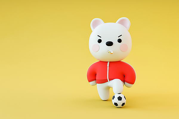 PSD 편집 편집이미지 캐릭터 축구공 사람없음 운동복 노란색 3D소스 3D 개 강아지 물기 호루라기 디지털합성 애견훈련 편집3D 옷 컬러 공 축구용품 포유류 모션 반려동물 연습 파일형식