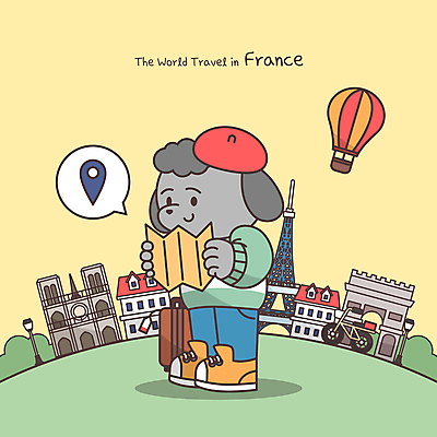 반려견 운동화 말풍선 지도 가로등 일러스트 주택 들기 사람없음 노란색 자전거 프랑스 열기구 세계여행 풀 강아지 미술관 에펠탑 스웨터 위치 개캐릭터 개선문 빵모자 세계강아지의날 국내일러스트 AI파일 식물 모자_잡화 공공시설 기념일 유럽 컬러 동물캐릭터 여행 신발 상의 항공교통 모션 건물 반려동물 세계 바이크 개 파리 랜드마크 파일형식 벡터