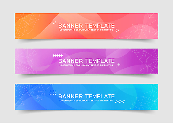 템플릿 배너 배너템플릿 가로배너 추상 사람없음 그래픽 가로 빨간색 파란색 보라색 현수막 심플 그라데이션 기하학 폴리곤 배너세트 이미지템플릿 AI파일 컬러 무늬 세트 파일형식 벡터