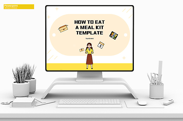 전신 템플릿 여자 한명 성인 노란색 파이팅 주먹 달력 PPT 프레젠테이션 문서템플릿 도시락 택배상자 성인여자한명만 애니형PPT 9P 밀키트 이미지템플릿 1 음식 컬러 식재료 모션 사람 상자 택배 여자한명만 성인여자만 파일형식