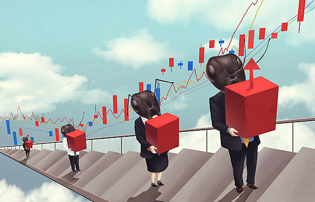 전신 PSD 구름 여자 남자 화살표 일러스트 그래프 서기 들기 정장 여러명 성인 계단 사각형 비즈니스맨 비즈니스우먼 주식 재테크 투자 오르기 에스컬레이터 개미 주가상승 주식투자 주식표 폭등 성인만 국내일러스트 자연요소 도형 옷 다수 곤충 비즈니스 모션 사람 금융 직장인 상승 파일형식