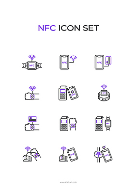 아이콘 손 모바일 무선통신 신체부위 스마트폰 보라색 신용카드 라인아이콘 와이파이 결제 영수증 단말기 스마트워치 핀테크 2D아이콘 AI파일 컬러 통신 사람 금융 핸드폰 스마트기기 무선인터넷 웨어러블 파일형식 벡터