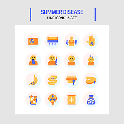 아이콘 아이스크림 사람모양 육류 사람없음 여름 노란색 열 질병 체온계 에어컨 대장 두통 위장 얼음주머니 환풍기 두드러기 구토 냉방병 냉음료 식중독 얼음팩 오한 손풍기 2D아이콘 AI파일 모양 계절 음료 컬러 식재료 의학 디저트 장비 가전제품 장기_의학 선풍기 온도계 주머니 휴대용 알레르기 증상 파일형식 벡터