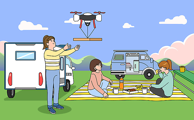 전신 여자 음료 일러스트 자동차 서기 성인 세명 소풍 캠핑 머그컵 올려보기 비행 돗자리 택배 도시락 가부좌 캠핑카 드론 성인여자만 모빌리티 국내일러스트 AI파일 음식 육상교통 교통수단 모션 레저 사람 앉기 컵 야외활동 운송업 여자만 성인만 파일형식 벡터