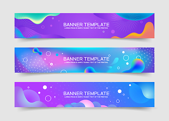 템플릿 배너 배너템플릿 가로배너 물결 백그라운드 곡선 추상 사람없음 그래픽 가로 파란색 세트 보라색 현수막 원형 그라데이션 기하학 AI파일 도형 선 컬러 무늬 파일형식 벡터