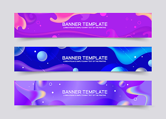 템플릿 배너 배너템플릿 가로배너 물결 백그라운드 곡선 추상 사람없음 그래픽 가로 파란색 세트 보라색 현수막 원형 그라데이션 기하학 AI파일 도형 선 컬러 무늬 파일형식 벡터