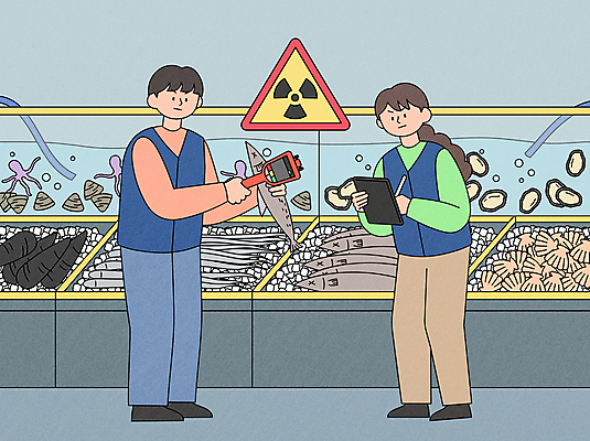 전신 여자 남자 일러스트 조개 어류 들기 성인 두명 태블릿 피해 회색 기록 환경오염 오염 수조 해산물 측정 검사_조사 수산시장 원자력 방사능 원자력발전기호 측정기 성인만 방사능측정기 피폭 국내일러스트 AI파일 기호 컬러 컨셉 모션 어패류 사람 전자제품 스마트기기 수중동물 기계 에너지 시장 파일형식 벡터