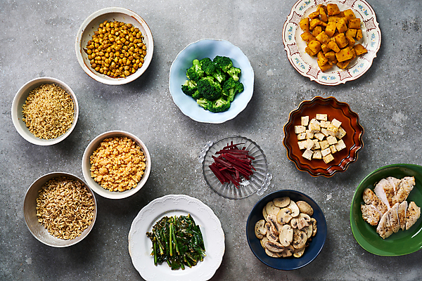 포토 JPG 그릇 음식 다이어트 식재료 콩 사람없음 버섯 브로콜리 건강식 다이어트음식 닭가슴살 국내포토 식기 채소 곡류 건강 닭고기 파일형식