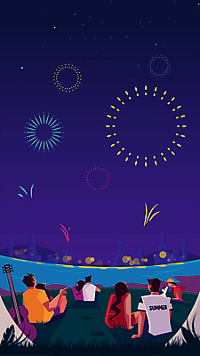 전신 커플 여자 남자 밤하늘 불꽃놀이 앉기 잔디 여러명 성인 야외 여름 강 캠핑 기타 야간 성인만 모션그래픽 MP4 MOV 자연요소 식물 계절 다수 관계 모션 놀이 하늘 현악기 레저 사람 동영상 파일형식