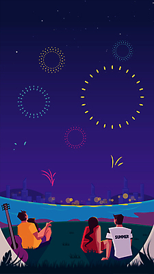 전신 커플 여자 남자 밤하늘 불꽃놀이 앉기 잔디 여러명 성인 야외 여름 강 캠핑 기타 야간 성인만 모션그래픽 MP4 MOV 자연요소 식물 계절 다수 관계 모션 놀이 하늘 현악기 레저 사람 동영상 파일형식