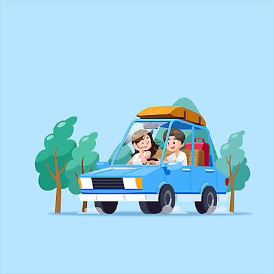 나무 커플 여자 남자 여행 이동 자동차 휴가 상반신 성인 두명 여름휴가 운전 성인만 모션그래픽 MP4 MOV 식물 육상교통 컨셉 관계 모션 사람 동영상 파일형식 여름_계절