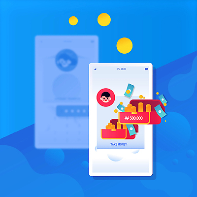 여자 남자 얼굴 지폐 돈 모바일 성인 두명 파란색 스마트폰 동전 암호 결제 계좌이체 핀테크 성인만 모션그래픽 MP4 MOV 컬러 사람 신체부위 금융 핸드폰 스마트기기 재산 동영상 파일형식