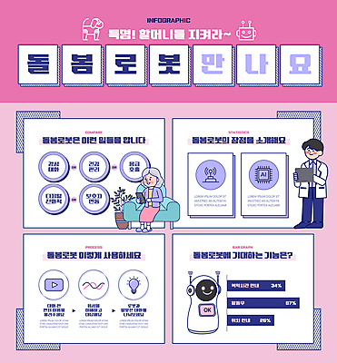 전신 여자 노년 남자 화분 분홍색 일러스트 전구 정보기술 서기 들기 앉기 성인 두명 소파 태블릿 인포그래픽 로봇 돌봄 반도체칩 센서 돌봄서비스 AI_인공지능 국내일러스트 AI파일 컬러 의자 모션 기술 사람 전자제품 스마트기기 메모리칩 서비스 파일형식 벡터