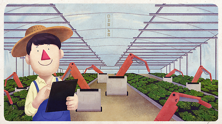 PSD 남자 밭 채소 일러스트 한명 들기 상반신 성인 태블릿 디지털 농사 기계 수확 농부 로봇 비닐하우스 편리함 자동화 성인남자한명만 스마트팜 국내일러스트 직업 1 컨셉 농업 모션 사람 전자제품 스마트기기 농장 남자한명만 성인남자만 파일형식