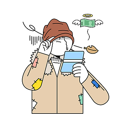 남자 낙엽 돈 일러스트 날리기 한명 들기 상반신 성인 슬픔 좌절 가난 눈물 통장 비니 천사날개 성인남자한명만 텅장 국내일러스트 천사링 AI파일 모자_잡화 1 감정 컨셉 잎 날개 모션 천사 사람 금융 재산 합성어 남자한명만 성인남자만 파일형식 벡터