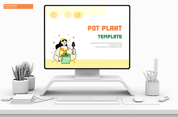 템플릿 여자 꽃 화분 한명 들기 상반신 성인 노란색 모종삽 PPT 프레젠테이션 문서템플릿 원예 성인여자한명만 애니형PPT 9P 이미지템플릿 식물 1 컬러 모션 사람 취미 삽 여자한명만 성인여자만 파일형식