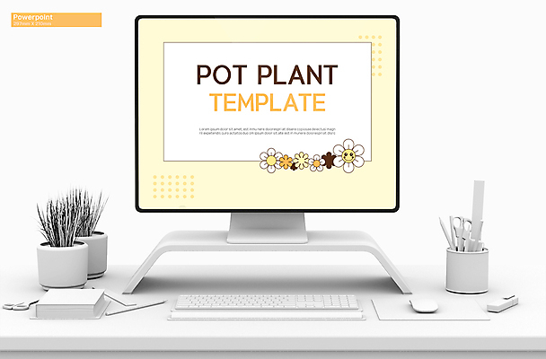 템플릿 꽃 사람없음 사각형 PPT 프레젠테이션 문서템플릿 원예 애니형PPT 9P 연노랑색 이미지템플릿 도형 식물 취미 노란색 파일형식