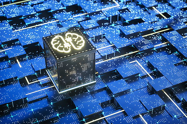 PSD 편집이미지 백그라운드 사람없음 파란색 반짝임 3D 디지털 사이버 큐브 디지털합성 뇌 정사각형 전자 AI_인공지능 이미지편집 편집3D 도형 컬러 모션 파일형식