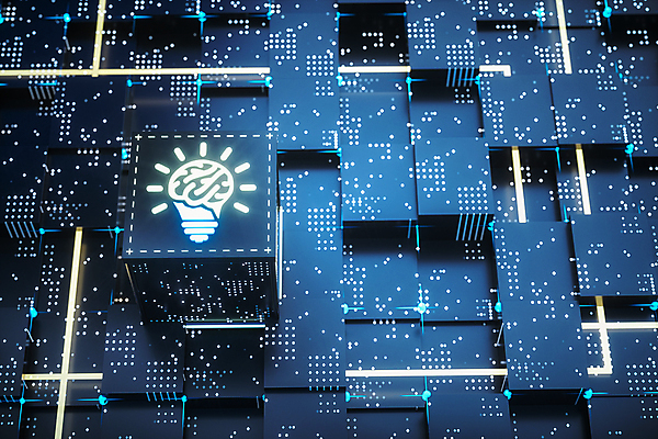 PSD 편집이미지 백그라운드 전구 사람없음 파란색 빛 반짝임 3D 디지털 사이버 디지털합성 전자 전구모양 AI_인공지능 이미지편집 편집3D 모양 컬러 모션 파일형식