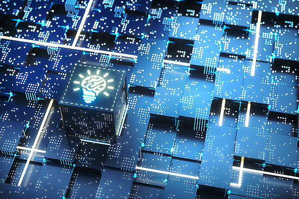 PSD 편집이미지 백그라운드 전구 사람없음 파란색 반짝임 3D 디지털 사이버 디지털합성 전자 전구모양 AI_인공지능 이미지편집 편집3D 모양 컬러 모션 파일형식