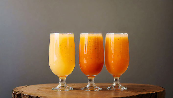 JPG 스튜디오촬영 편집이미지 잔 사람없음 주스 오렌지주스 통나무 냉음료 망고주스 편집실사 AI포토 AI콘텐츠 나무 식기 음료 실내 과일주스 CG 파일형식