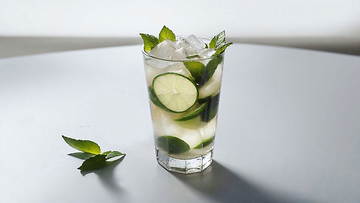 JPG 스튜디오촬영 편집이미지 사람없음 칵테일 민트 오브젝트 라임 냉음료 모히토 편집실사 AI포토 AI콘텐츠 음료 과일 주류 실내 허브 CG 파일형식