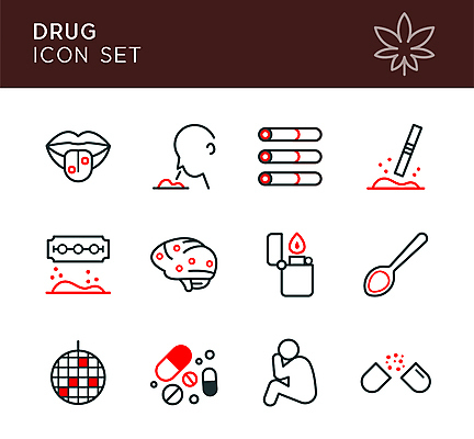 아이콘 사람모양 담배 사람없음 알약 숟가락 가루 혀 라인아트 라인아이콘 얼굴모양 입술 두뇌 두통 미러볼 라이터 웅크림 마약 마약중독 2D아이콘 AI파일 모양 얼굴 선 모션 수저 신체부위 장식 약 입 질병 뇌 중독 파일형식 벡터