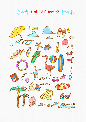 PSD 구름 모자 파도 일러스트 갈매기 조개 불가사리 슬리퍼 사람없음 여름 비키니 선글라스 야자수 화관 파라솔 서핑보드 소라 비치볼 플라밍고 선크림 오리발 모래성 튜브 비치타올 야자수잎 엘리먼트 국내일러스트 자연요소 나무 잡화 계절 수영복 꽃 안경 모래 바다 신발 잎 공 조류 어패류 극피동물 바캉스용품 수건 화장품 보드_스포츠 파일형식