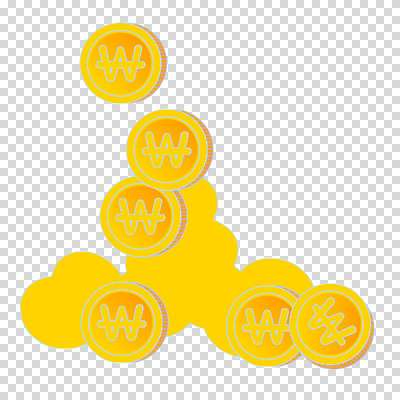 편집이미지 누끼 사람없음 노란색 동전 금색 원화 금화 PNG 컬러 돈 황금 파일형식