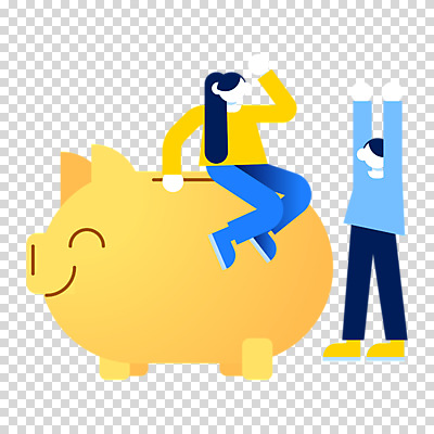 전신 편집이미지 여자 남자 서기 누끼 앉기 성인 두명 노란색 손들기 만세 돼지저금통 통장 PNG 얼굴없음 성인만 컬러 모션 사람 금융 저금통 파일형식
