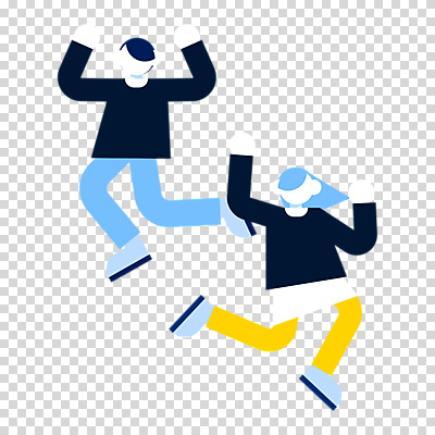 전신 편집이미지 여자 남자 누끼 청년 성인 두명 점프 만세 PNG 얼굴없음 청년만 성인만 모션 사람 파일형식