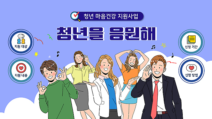 여자 남자 응원 손짓 여러명 상반신 성인 치료 파란색 마음 OK PPT 프레젠테이션 손하트 자아 치유 성인만 애니형PPT 마음건강 모션그래픽 MP4 모션템플릿 청년정책 템플릿 컬러 다수 의학 모션 사람 복지 동영상 파일형식