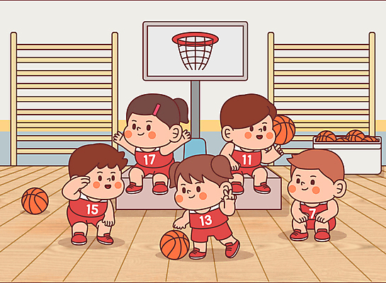 전신 여자 남자 어린이 일러스트 함께함 농구 농구공 앉기 소녀 소년 여러명 운동 만세 농구선수 체육관 브이 농구대 농구장 어린이만 무릎구부리기 국내일러스트 AI파일 포즈 다수 컨셉 공 스포츠시설 모션 운동선수 건강 사람 손짓 구기 골대 파일형식 벡터