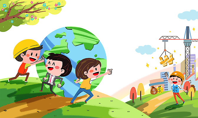 전신 PSD 나무 구름 여자 남자 지구 백그라운드 일러스트 협력 노동자 함께함 서기 웃음 여러명 성인 건물 손들기 가리킴 원화 돈자루 밀기 언덕 화합 타워크레인 노사화합 굴리기 성인만 국내일러스트 자연요소 식물 직업 건축물 다수 컨셉 돈 비즈니스 모션 표정 사람 손짓 기중기 파일형식