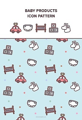 하늘색 백그라운드 패턴 일러스트 자동차 사람없음 장난감 블록 아기용품 장난감자동차 기저귀 아기양말 아기침대 자동차모형 국내일러스트 AI파일 육상교통 무늬 파란색 모형 침대 오브젝트 파일형식 벡터