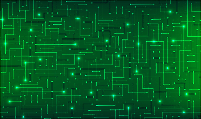 선 백그라운드 일러스트 사람없음 초록색 빛 회로판 라인아트 그라데이션 복잡 국내일러스트 AI파일 컬러 컨셉 파일형식 벡터