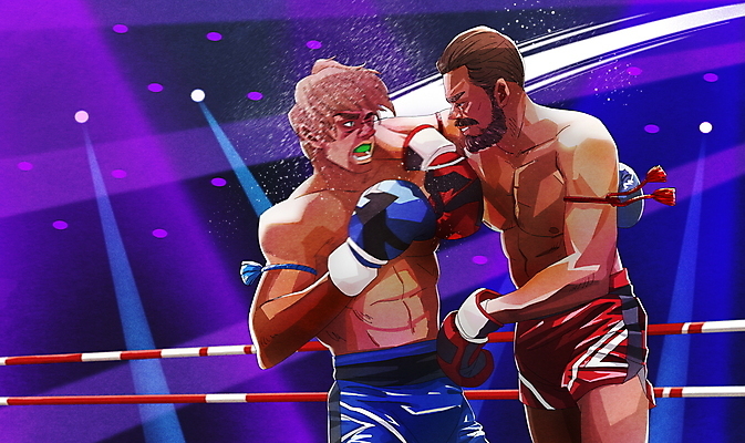 PSD 남자 일러스트 운동선수 경기 상반신 성인 두명 격투기 글러브 펀치 수비 라이벌 싸움 근육질 때리기 무에타이 성인남자만 국내일러스트 스포츠용품 스포츠 장갑 모션 근육 사람 몸매 남자만 성인만 파일형식