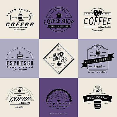 리본 커피 선 일러스트 사람없음 세트 라벨 보라색 카페 원두 커피잔 라인아트 마름모 에스프레소 베이지색 테이크아웃컵 썬버스트 국내일러스트 AI파일 도형 디자인 음료 컬러 잔 프레임 컵 상점 파일형식 벡터
