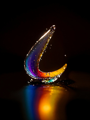 JPG 편집이미지 순간포착 사람없음 컬러풀 반사 물방울 액체 디지털합성 튀는물 편집실사 AI컴퓨터그래픽 AI콘텐츠 컬러 촬영기법 CG 액체표현 스플래쉬 파일형식