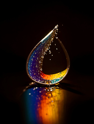 JPG 편집이미지 순간포착 사람없음 컬러풀 반사 물방울 액체 디지털합성 튀는물 편집실사 AI컴퓨터그래픽 AI콘텐츠 컬러 촬영기법 CG 액체표현 스플래쉬 파일형식