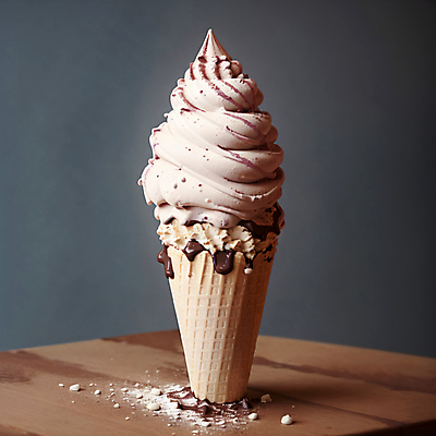JPG 스튜디오촬영 편집이미지 사람없음 초콜릿 달콤 가루 아이스크림콘 콘아이스크림 소프트아이스크림 편집실사 AI포토 AI콘텐츠 아이스크림 디저트 실내 맛 CG 콘 파일형식