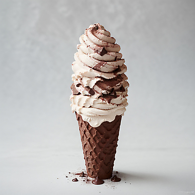 JPG 스튜디오촬영 편집이미지 사람없음 초콜릿 달콤 아이스크림콘 콘아이스크림 소프트아이스크림 편집실사 AI포토 AI콘텐츠 아이스크림 디저트 실내 맛 CG 콘 파일형식