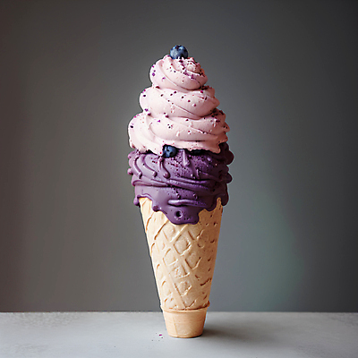 JPG 스튜디오촬영 편집이미지 사람없음 달콤 블루베리 아이스크림콘 콘아이스크림 소프트아이스크림 편집실사 AI포토 AI콘텐츠 과일 아이스크림 실내 맛 CG 콘 파일형식